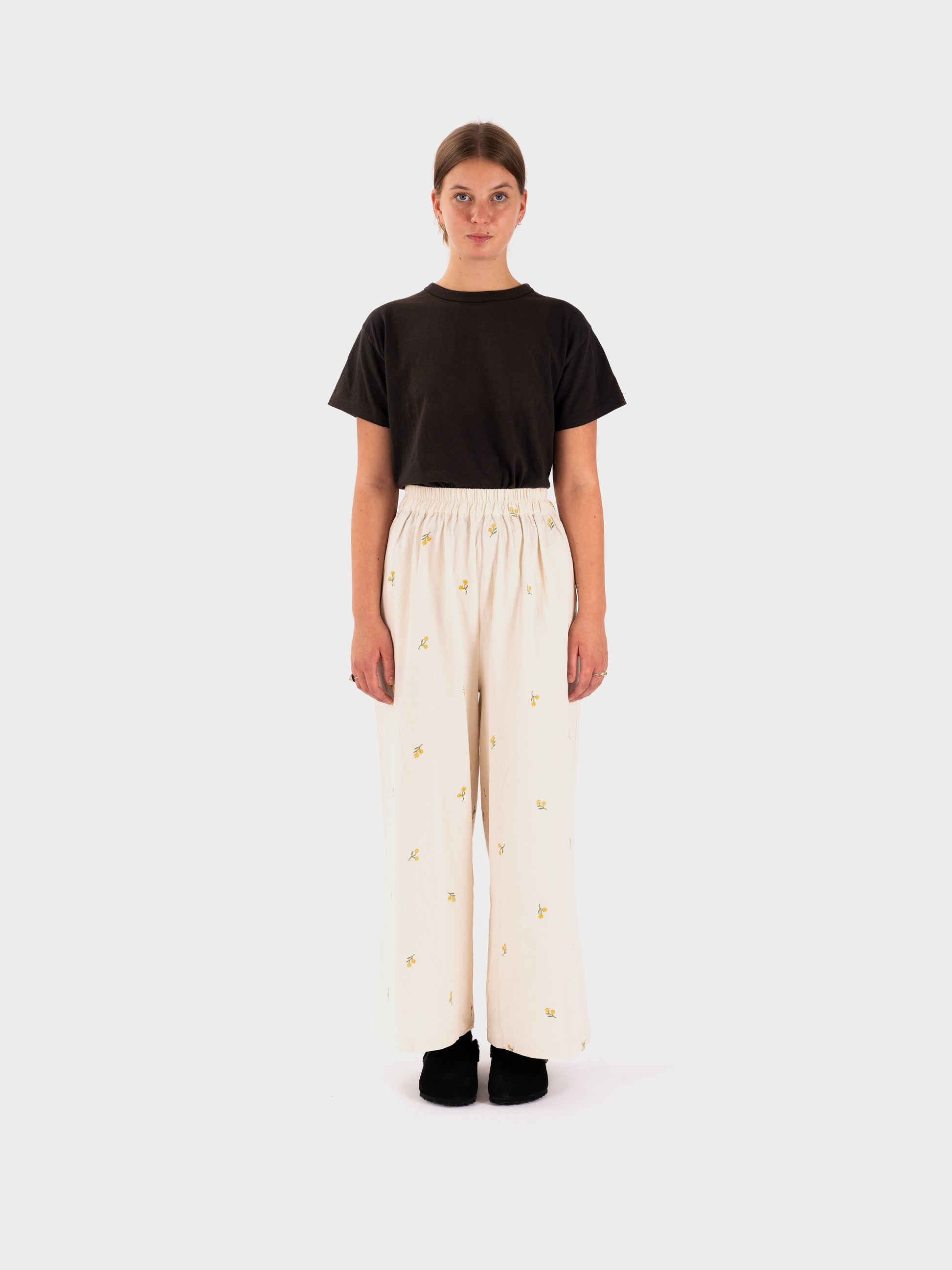 Meadows Tupelo Trouser - Buttercup Embroidery